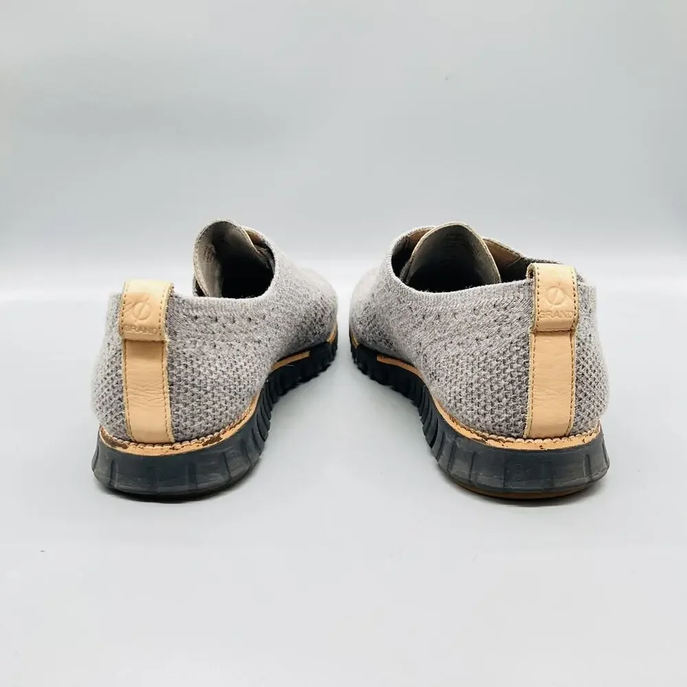 Cole Haan Shoes Mens 12 Gray Knit Grand OS Wingtip Casual Sneakers Comfort